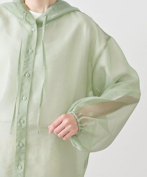 Dessin / デッサン シャツ・ブラウス | シアーアオーガンフードシャツ | 詳細18