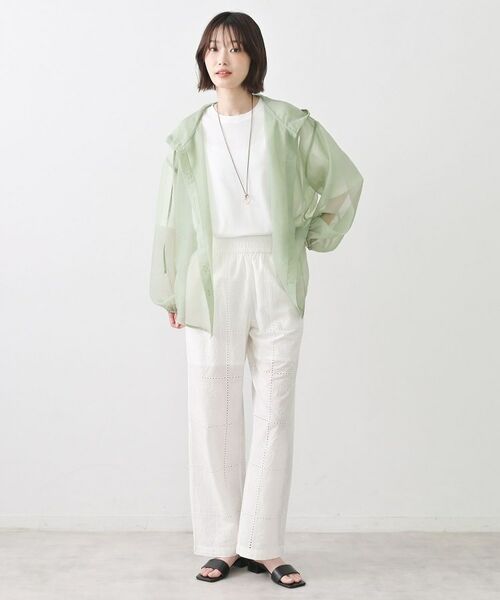 Dessin / デッサン シャツ・ブラウス | シアーアオーガンフードシャツ | 詳細7