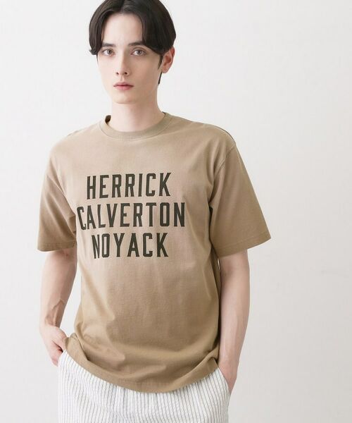 Dessin / デッサン Tシャツ | ヴィンテージ加工 ロゴTシャツ（ベージュ(052)）