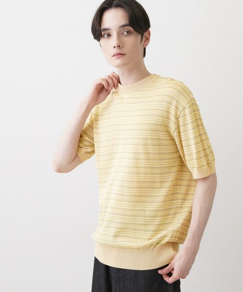 Dessin / デッサン Tシャツ | 日本製 ニットTシャツ（イエロー(332)）