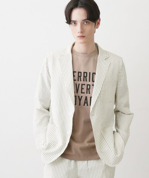 Dessin / デッサン テーラードジャケット | サッカー素材 ジャケット | 詳細1