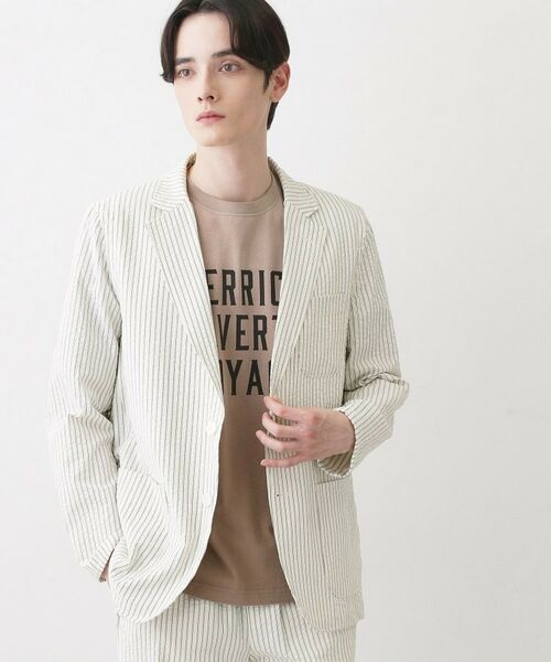 Dessin / デッサン テーラードジャケット | サッカー素材 ジャケット（ブラック(319)）