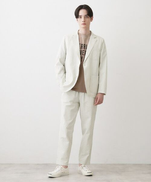 Dessin / デッサン パンツ | サッカー素材 テーパードパンツ | 詳細2