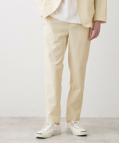 Dessin / デッサン パンツ | サッカー素材 テーパードパンツ（キャメルブラウン(341)）