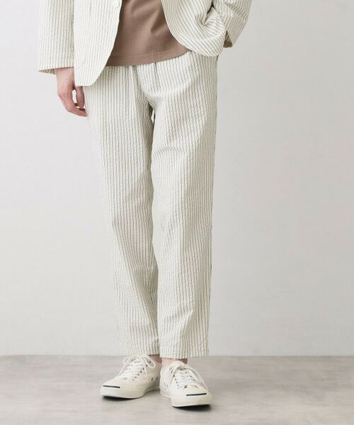 Dessin / デッサン パンツ | サッカー素材 テーパードパンツ（ブラック(319)）