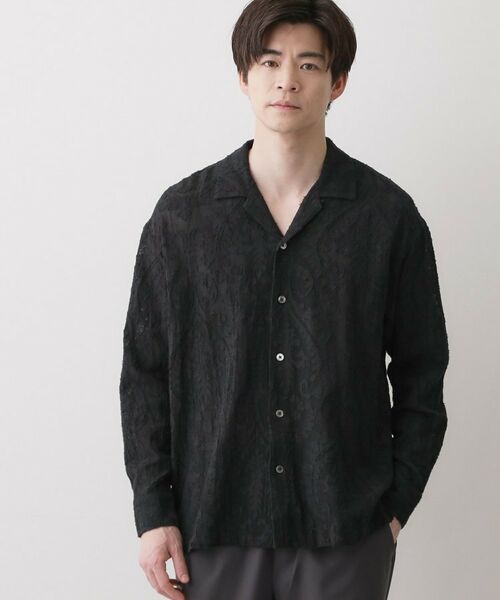 Dessin / デッサン シャツ・ブラウス | インド刺繍シャツ（ブラック(019)）