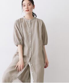 Dessin / デッサン ロング・マキシ丈ワンピース | 【洗える】リネン混シャツワンピース