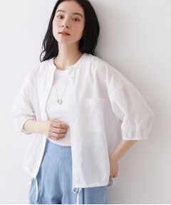 【高通気/セットアップ可】ハーフスリーブドロストシャツブラウス