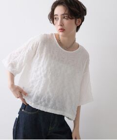 Dessin / デッサン シャツ・ブラウス | 【マシンウォッシャブル】エアリーシアー 5分袖プルオーバーシャツ