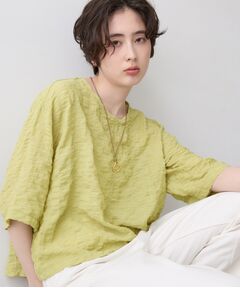 Dessin / デッサン シャツ・ブラウス | 【マシンウォッシャブル】エアリーシアー 5分袖プルオーバーシャツ