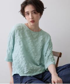 Dessin / デッサン シャツ・ブラウス | 【マシンウォッシャブル】エアリーシアー 5分袖プルオーバーシャツ