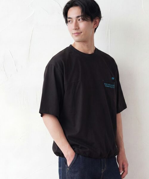 Dessin / デッサン Tシャツ | メッシュ素材 スポーティTシャツ（ブラック(019)）