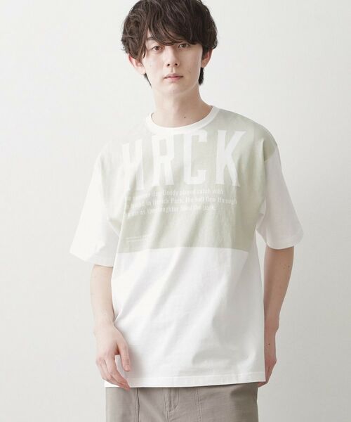 Dessin / デッサン Tシャツ | 【洗える】オーガニックコットングラフィックTシャツ（グレージュ(550)）