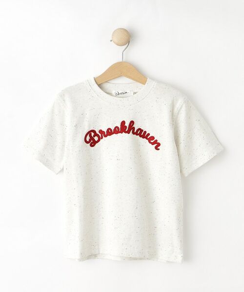 Dessin / デッサン Tシャツ | 【リンクコーデ可/洗える】カラーネップロゴTシャツ（ホワイト(001)）