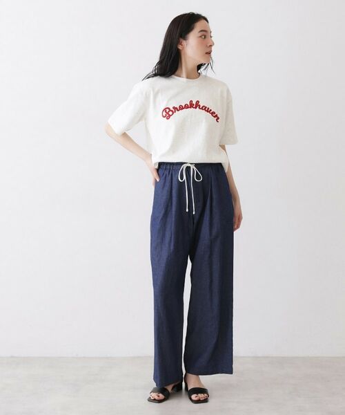 Dessin / デッサン Tシャツ | 【ユニセックス/洗える】ネップロゴ刺繍Tシャツ | 詳細3