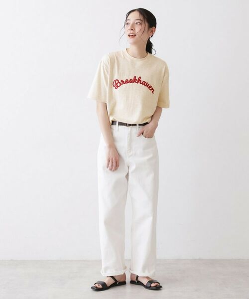 Dessin / デッサン Tシャツ | 【ユニセックス/洗える】ネップロゴ刺繍Tシャツ | 詳細6