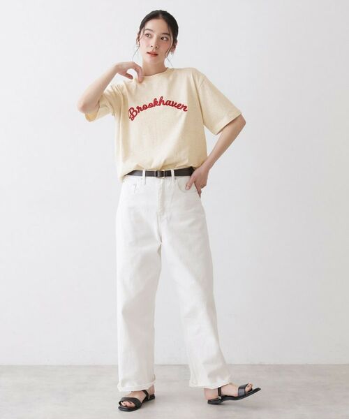 Dessin / デッサン Tシャツ | 【ユニセックス/洗える】ネップロゴ刺繍Tシャツ | 詳細7