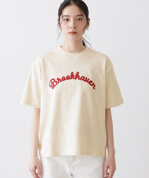 Dessin / デッサン Tシャツ | 【ユニセックス/洗える】ネップロゴ刺繍Tシャツ | 詳細9