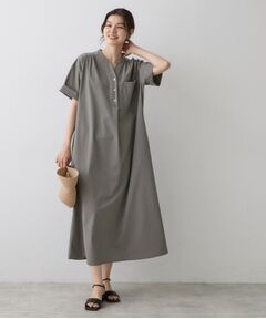Dessin / デッサン ロング・マキシ丈ワンピース | 【接触冷感】バンドカラーワンピース