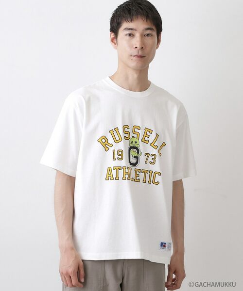 Dessin / デッサン Tシャツ | ガチャピン・ムック コラボTシャツ（ホワイト(002)）
