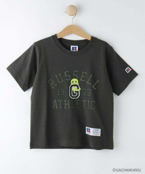Dessin / デッサン Tシャツ | ガチャピン・ムック コラボTシャツ（チャコールグレー(014)）