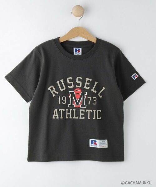 Dessin / デッサン Tシャツ | ガチャピン・ムック コラボTシャツ（チャコールグレー(614)）