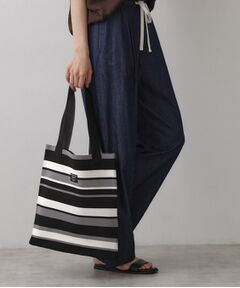 Dessin / デッサン トートバッグ | 【マシンウォッシャブル・A4収納可】ランダムボーダーニットBAG