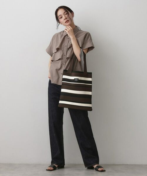 Dessin / デッサン トートバッグ | 【マシンウォッシャブル・A4収納可】ランダムボーダーニットBAG | 詳細4