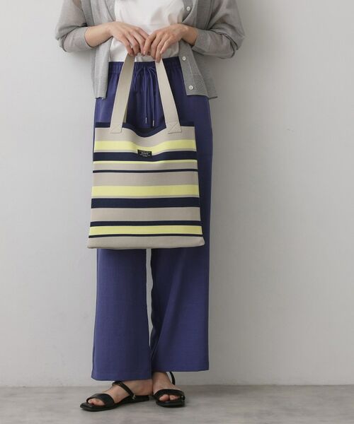 Dessin / デッサン トートバッグ | 【マシンウォッシャブル・A4収納可】ランダムボーダーニットBAG | 詳細5