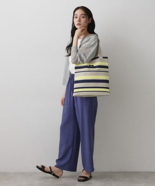 Dessin / デッサン トートバッグ | 【マシンウォッシャブル・A4収納可】ランダムボーダーニットBAG | 詳細6