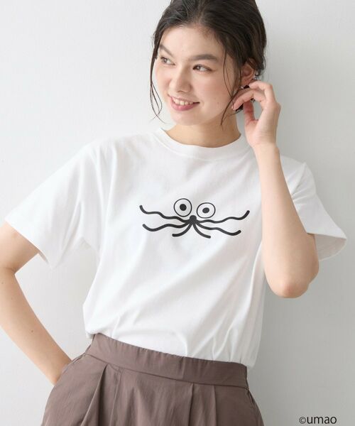 Dessin / デッサン Tシャツ | UMAO×Dessinコラボ プリントキャットフェイスT | 詳細1