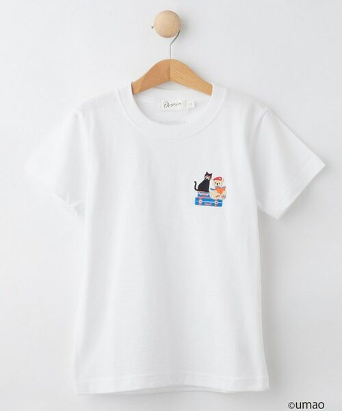 Dessin / デッサン Tシャツ | UMAO×Dessinコラボ 刺繍Tシャツ（ホワイト(002)）