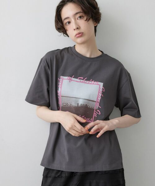 Dessin / デッサン カットソー | グラフィックデザイン Tシャツ(チャコールグレー(014))