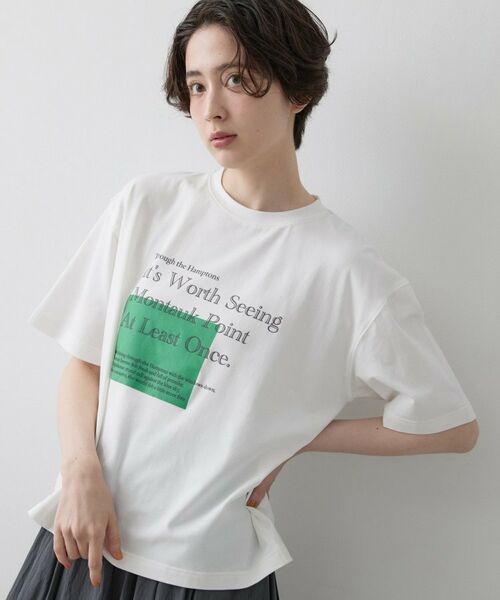 Dessin / デッサン カットソー | グラフィックデザイン Tシャツ(ホワイト(602))