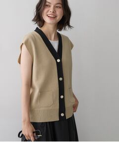 Dessin / デッサン ベスト | バイカラー ニットベスト
