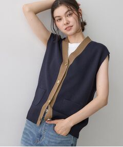 Dessin / デッサン ベスト | バイカラー ニットベスト