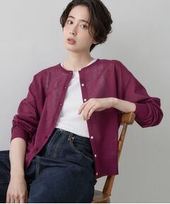 Dessin / デッサン カーディガン・ボレロ | ペーパータッチ クルーネックカーディガン