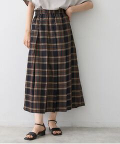 Dessin / デッサン ロング・マキシ丈スカート | シアーチェックプリーツスカート