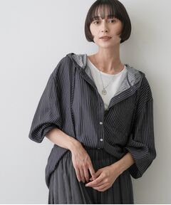 Dessin / デッサン シャツ・ブラウス | ストライプシアーフードシャツ