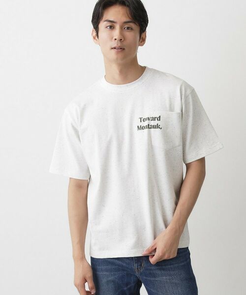 Dessin / デッサン Tシャツ | ネップ天竺／ポケットTシャツ（ホワイト(002)）