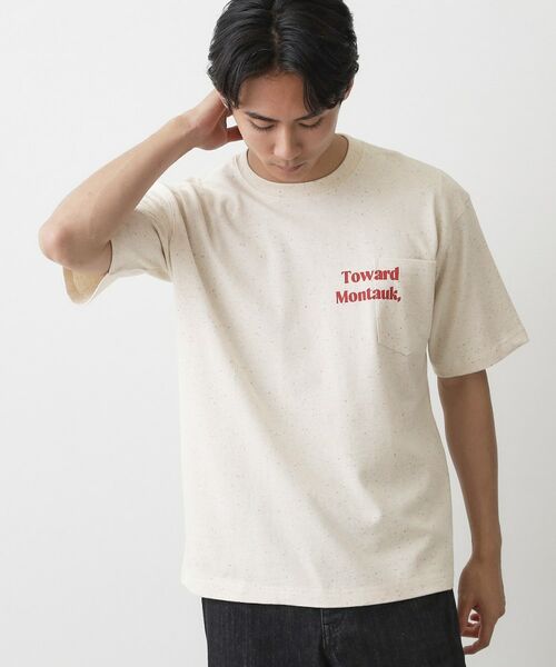 Dessin / デッサン Tシャツ | ネップ天竺／ポケットTシャツ（アイボリー(004)）