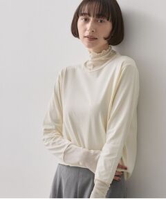 Dessin / デッサン カットソー | シアー切り替えタートルカットソー