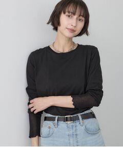 Dessin / デッサン カットソー | シアー切り替えクルーネックカットソー