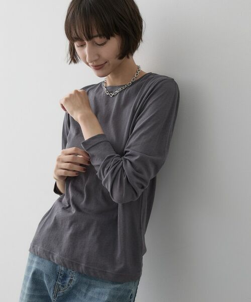 Dessin / デッサン カットソー | クルーネックシアーロングTシャツ | 詳細5