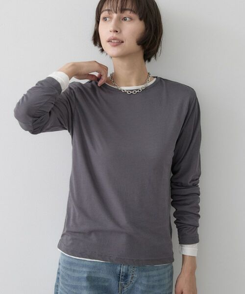 Dessin / デッサン カットソー | クルーネックシアーロングTシャツ | 詳細6