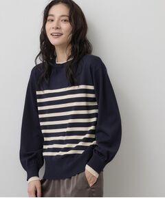 Dessin / デッサン ニット・セーター | バイカラーデザインクルーネックニット