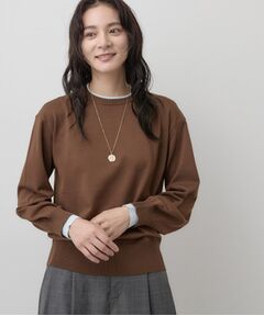 Dessin / デッサン ニット・セーター | バイカラーデザインクルーネックニット