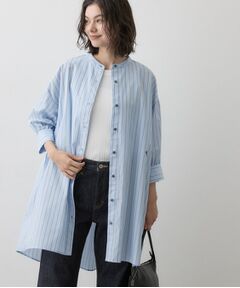 Dessin / デッサン チュニック | 【UVカット】チュニックストライプシャツ6分袖