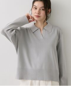 Dessin / デッサン ニット・セーター | 【洗濯機OK】抜け感スキッパーポロニット
