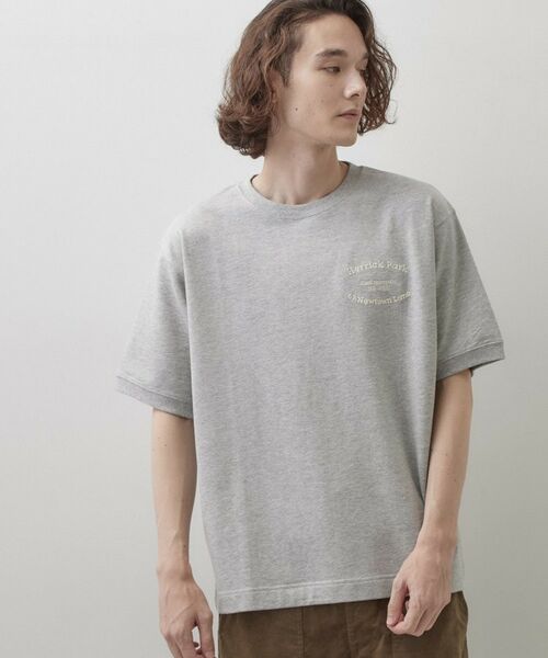 Dessin / デッサン カットソー | ロゴ刺繍ミニ裏毛Tシャツ（グレー(012)）